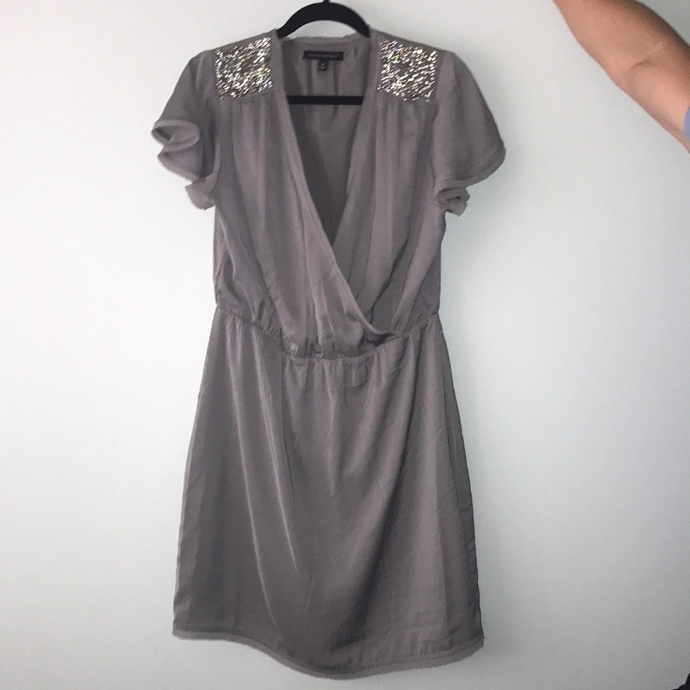 100% polyester, Banana Republic, gem shoulders